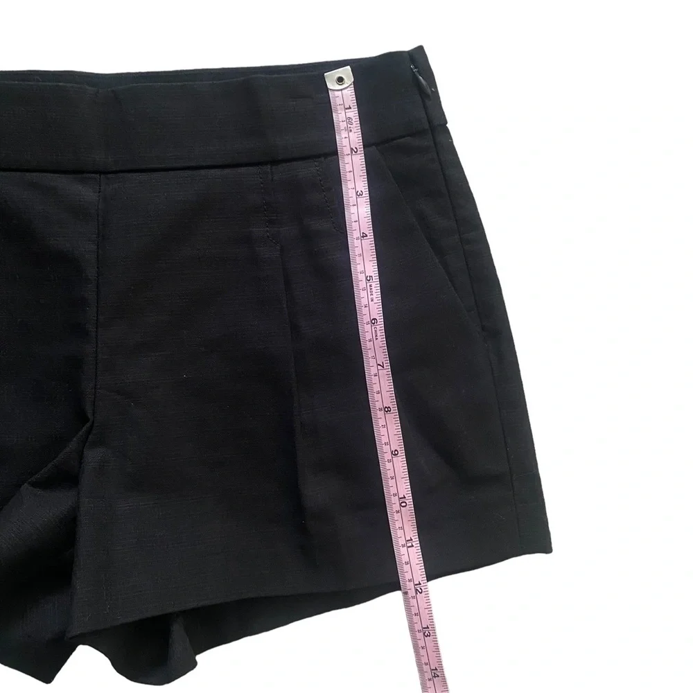 J.Crew NEW Black Pleated Shorts with Side Zipper 4 - Picture 11 of 12